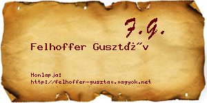 Felhoffer Gusztáv névjegykártya